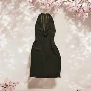 Stunning Valentino Vintage Black 100% Silk Dress Made In Italy Size US 8